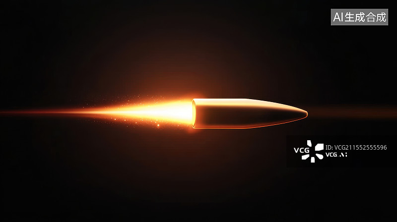 【AI数字艺术】子弹发射的高速瞬间火花四溅图片素材
