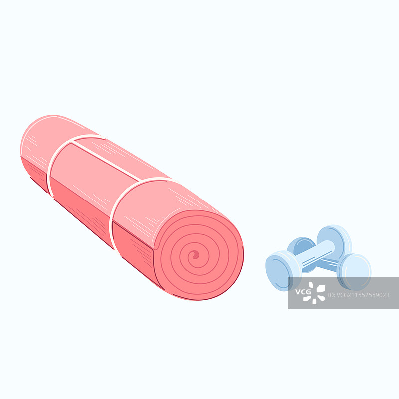 瑜伽和健身必需品图片素材