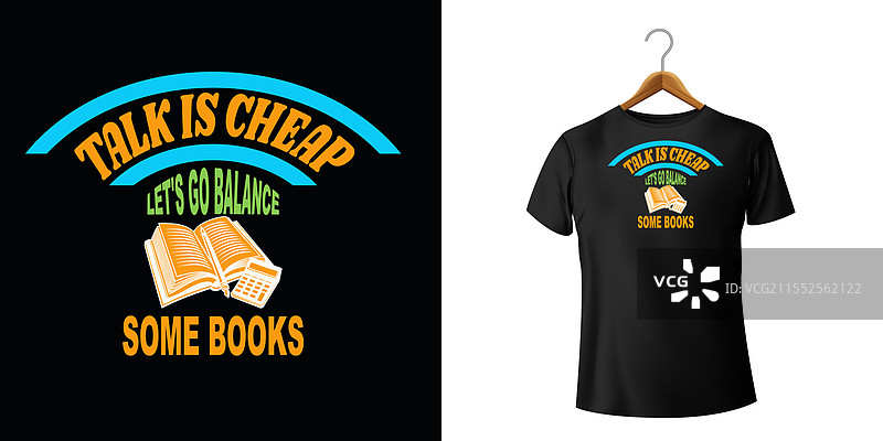 会计主题复古T恤设计图片素材