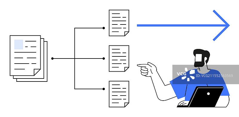 工作流程和文档管理人员与图片素材