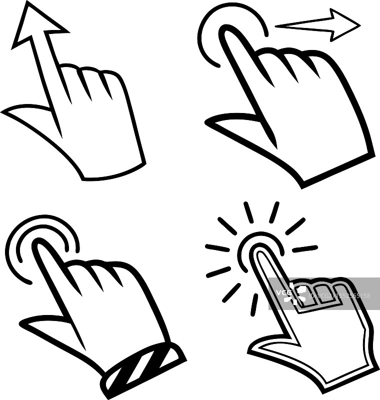 触摸屏手势的简单示例图片素材