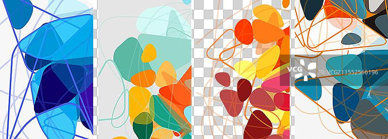 三角形海报背景集图片素材