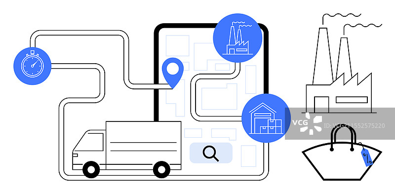 供应链管理与路线优化图片素材