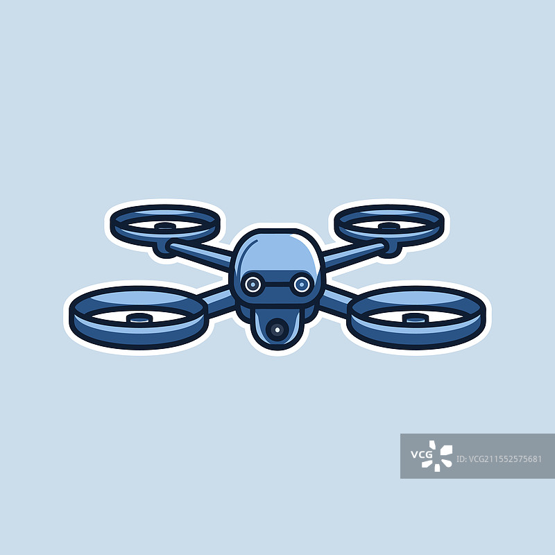 卡通风格的无人机图片素材