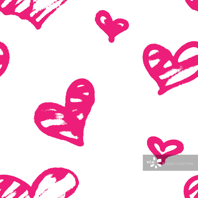 喷涂涂鸦心形的无缝图案图片素材