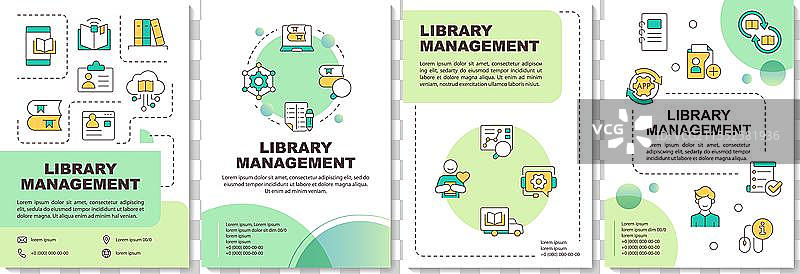 图书馆组织系统宣传册模板图片素材