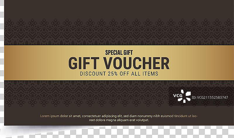 奢华餐厅礼品券设计菜单图片素材