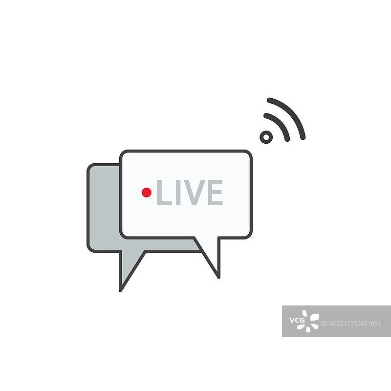 两个对话框显示直播内容图片素材