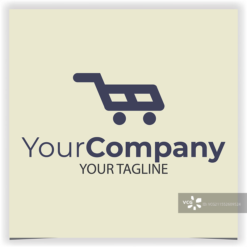 抽象购物车标志设计模板图片素材