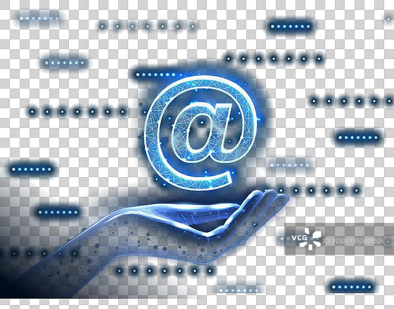 数字手势和电子邮件签名 AI 邮件图片素材