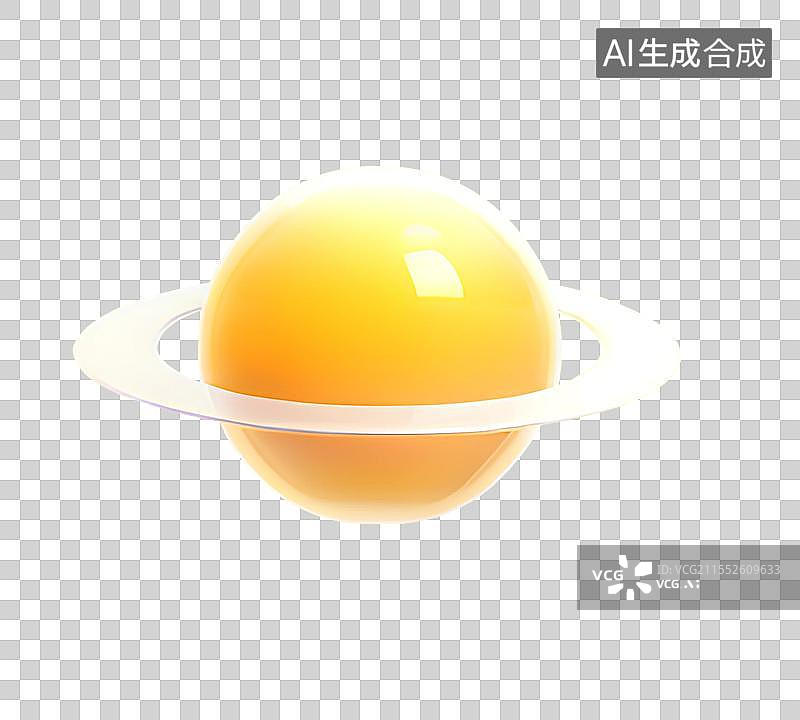 【AI数字艺术】3D渲染，一颗黄色星球，行星，球体，宇宙天体科学免抠元素图片素材