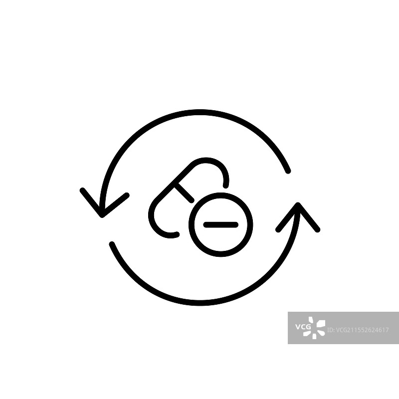 药丸和一个圆形箭头，快速用药图片素材