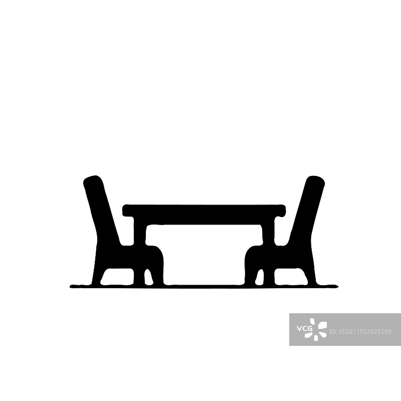 简单的餐桌和椅子家居概念图片素材