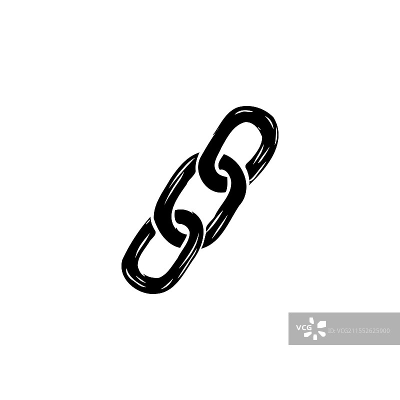 手绘链环连接概念图片素材