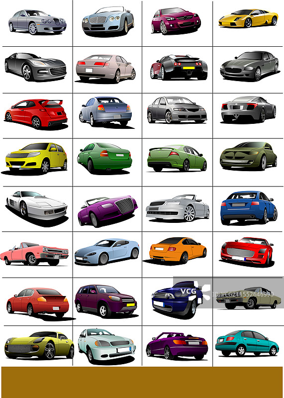 代表现代的汽车集合图片素材