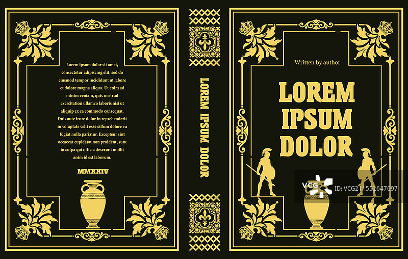 以古希腊为主题的书籍封面，特色展示图片素材