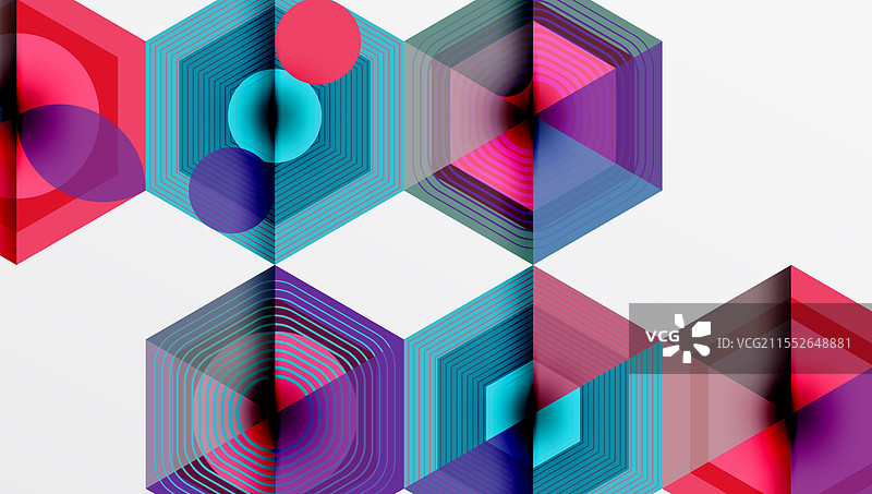 创意六边形几何形状设计图片素材