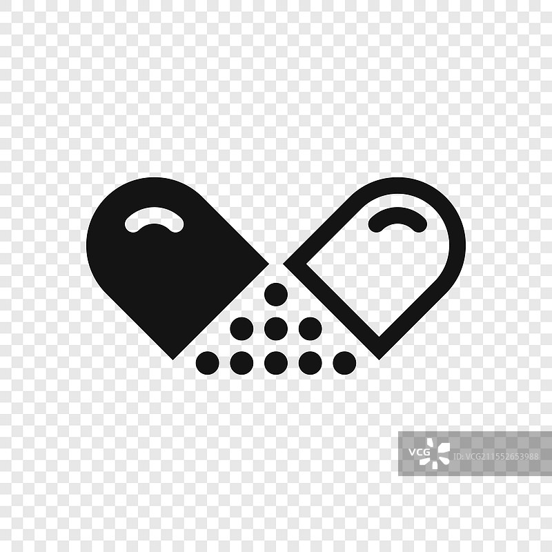 平面风格的药丸胶囊图标图片素材