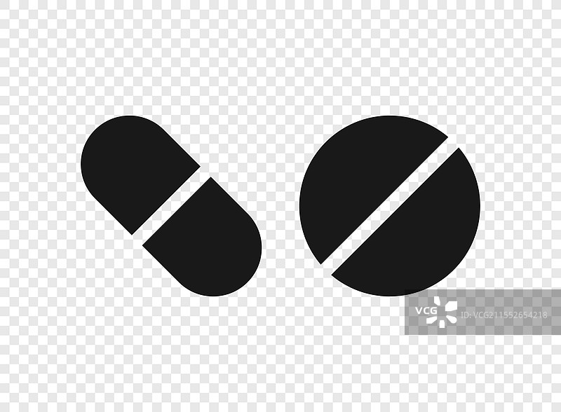 平面风格的药丸胶囊图标图片素材