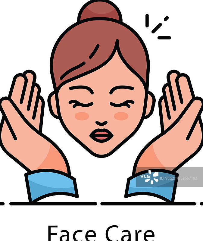 面部护理等距彩色EPS文件图片素材