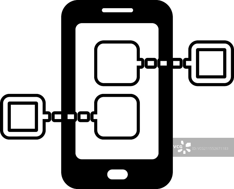 一部带有方形图案的手机图片素材