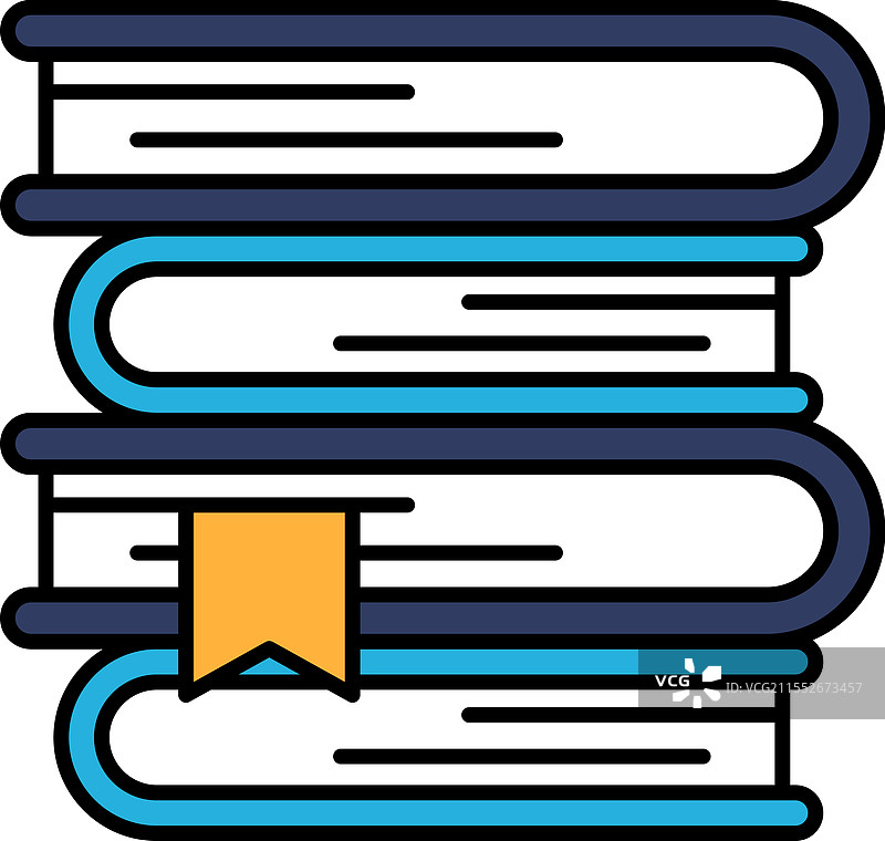 一堆书，中间夹着一张书签图片素材