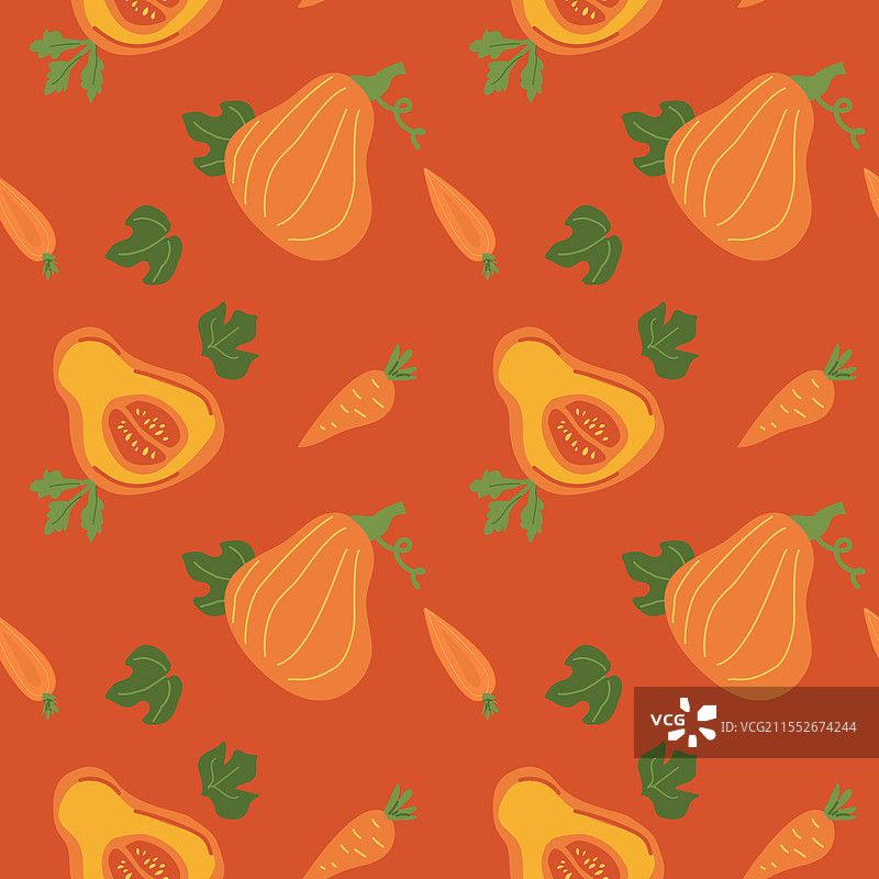 秋季丰收图案与南瓜图片素材