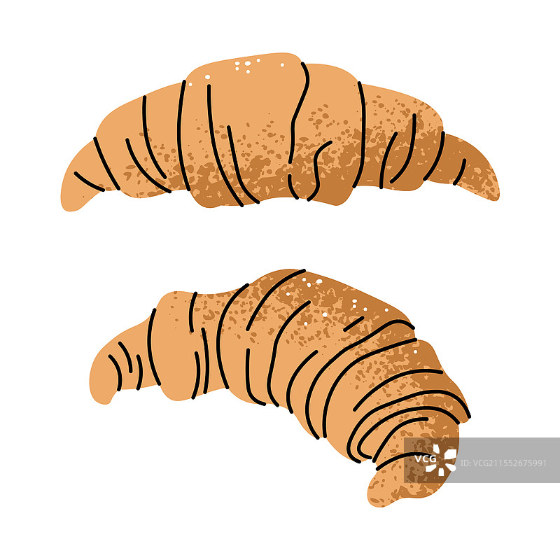 可颂面包 烘焙 酥皮法式小圆面包 甜点图片素材