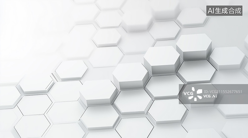 【AI数字艺术】六边形干净背景图片素材