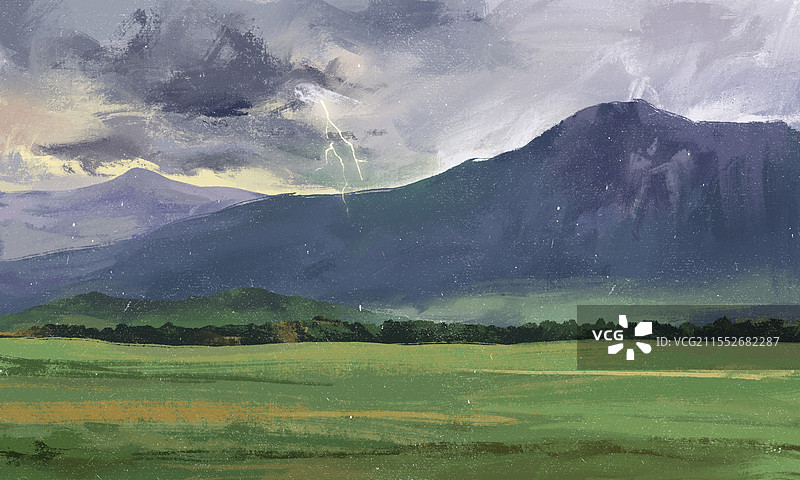 田野上的惊雷图片素材