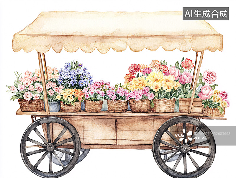 【AI数字艺术】漂亮的花车图片素材