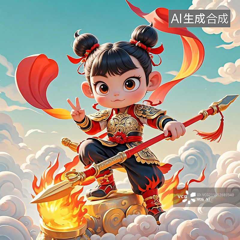 【AI数字艺术】哪吒图片素材