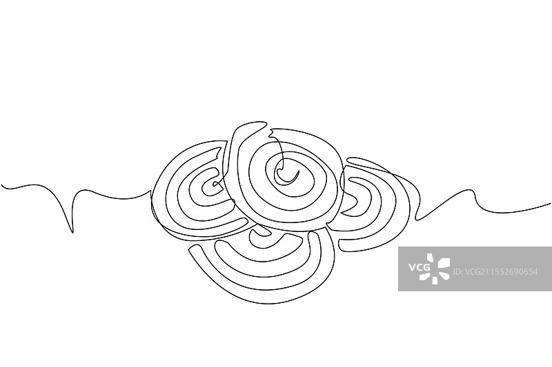 一笔画出一些红色甘草糖。图片素材