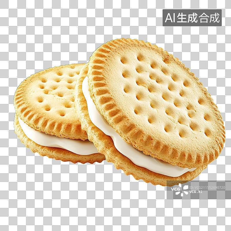 【AI数字艺术】在静物棚拍摄的夹心饼干图片素材