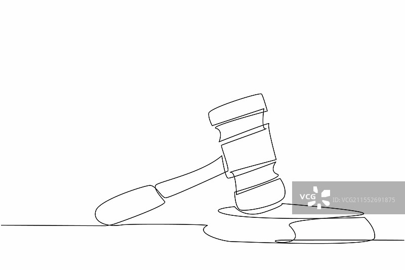 连续一笔画木锤支架图片素材