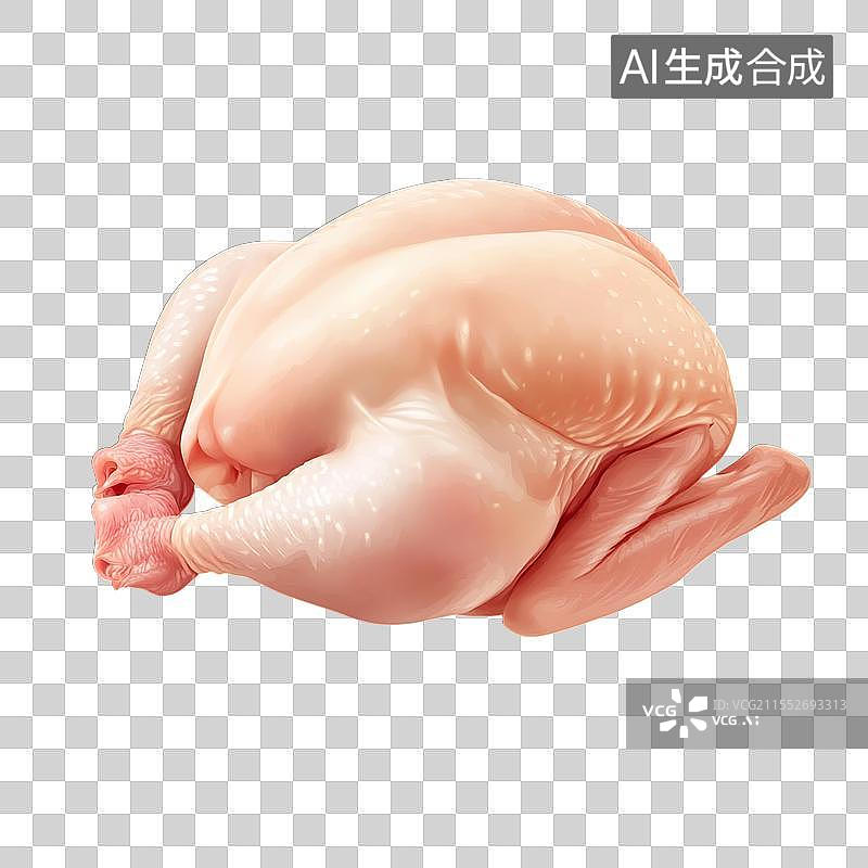 【AI数字艺术】特写鸡肉插画元素图片素材