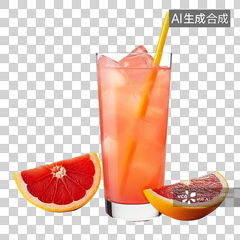 【AI数字艺术】红柚果汁饮料图片素材