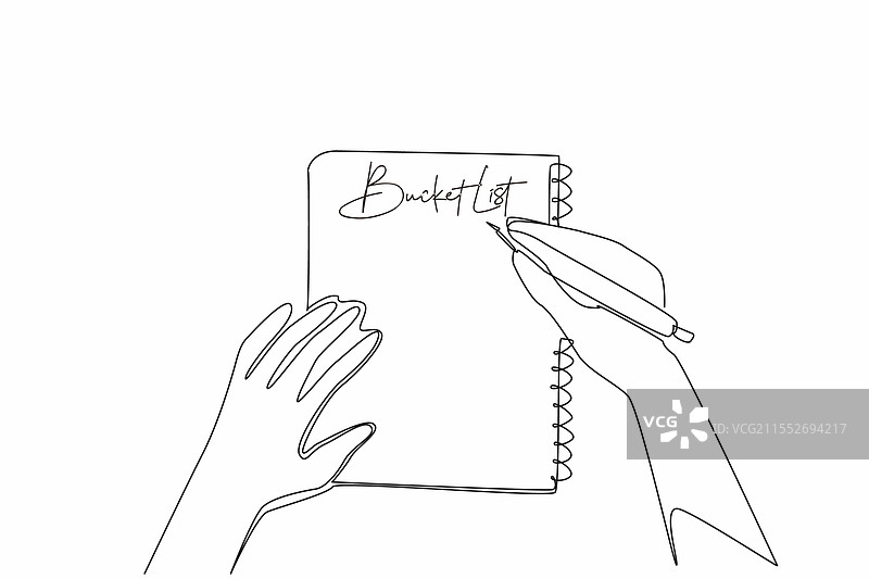 连续一笔画的手握着一支笔图片素材