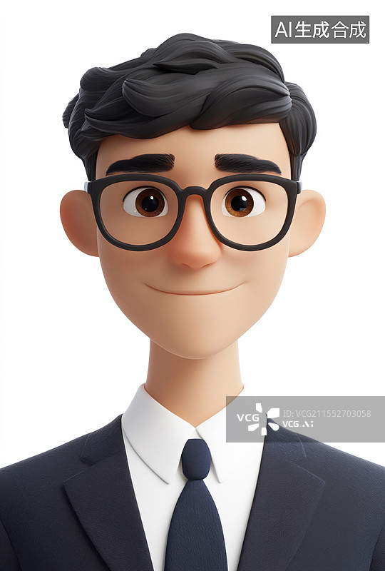 【AI数字艺术】男性商务人士半身像图片素材