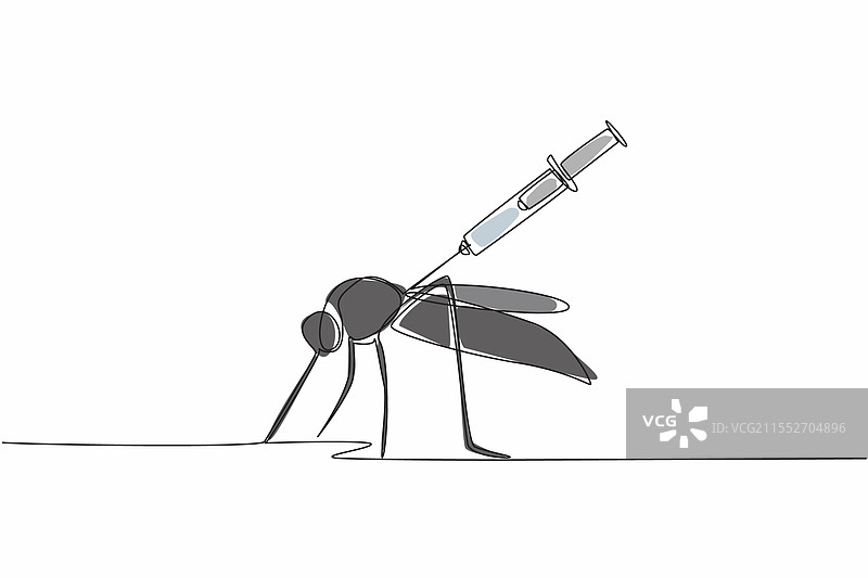 单线条绘制的注射器注射图案图片素材