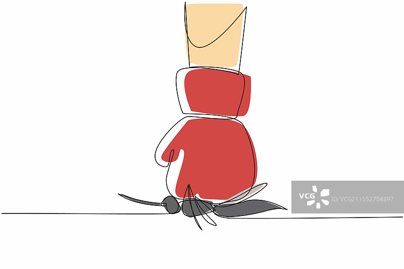 连续一笔画的拳击手手部图案图片素材