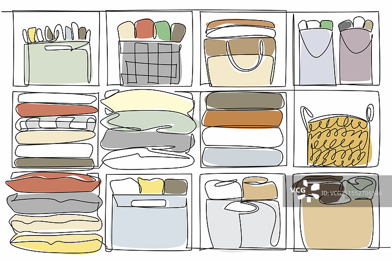 单线条绘制的分隔图形图片素材