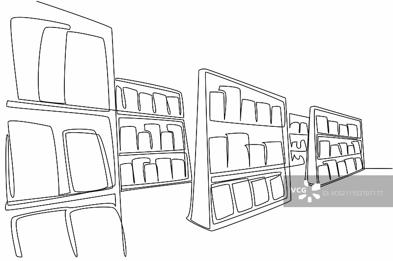 室内的一笔画图片素材