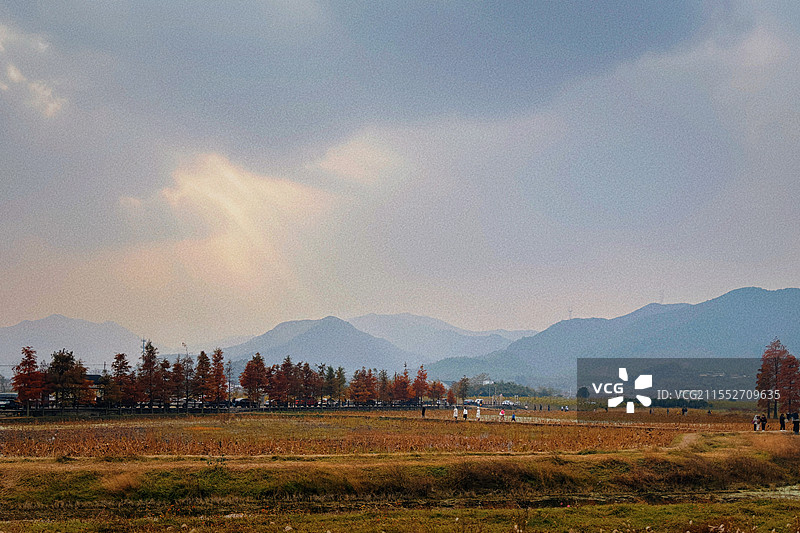 浙江，余姚，燕窝古道，天空，农田图片素材