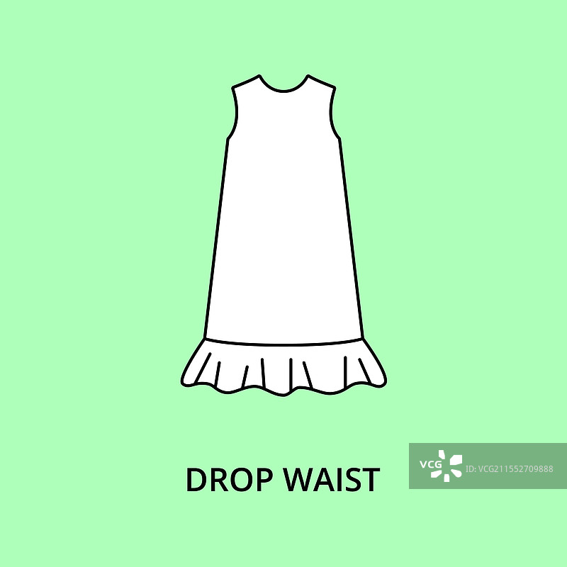 可编辑线条的低腰裙图标图片素材