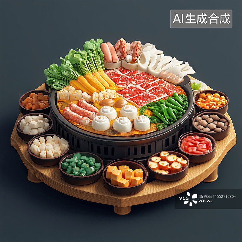 【AI数字艺术】美食立体三维图片素材