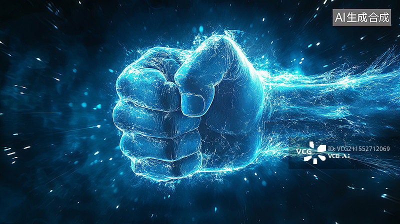 【AI数字艺术】重拳出击图片素材