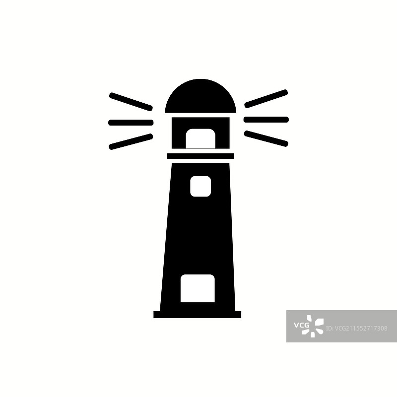 灯塔图标扁平设计图片素材