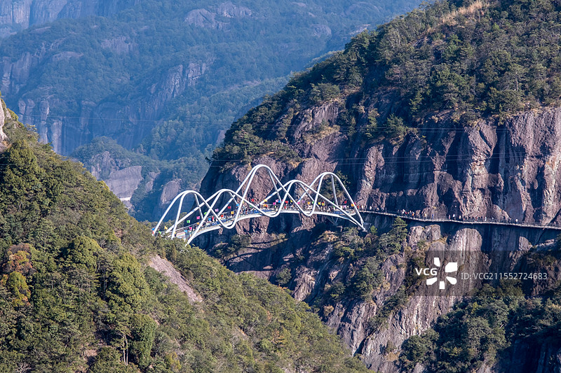 浙江台州神仙居景区如意桥图片素材