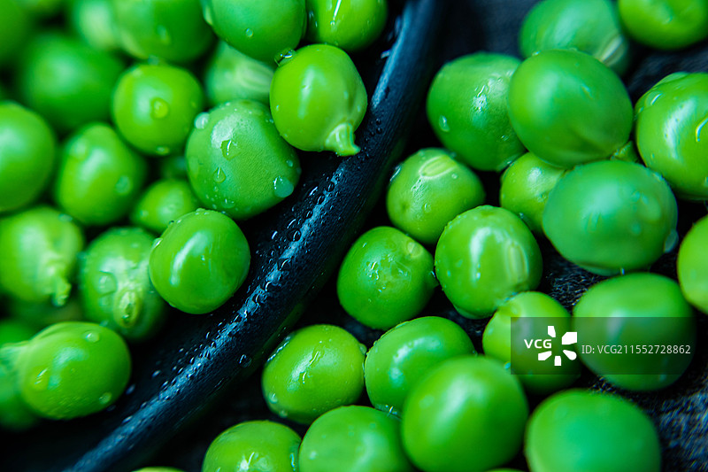 四川绵阳豌豆、豌豆荚、青豌豆、豌豆粒、豆类图片素材